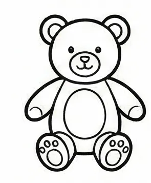 a teddy bear sitting on a white background.webp